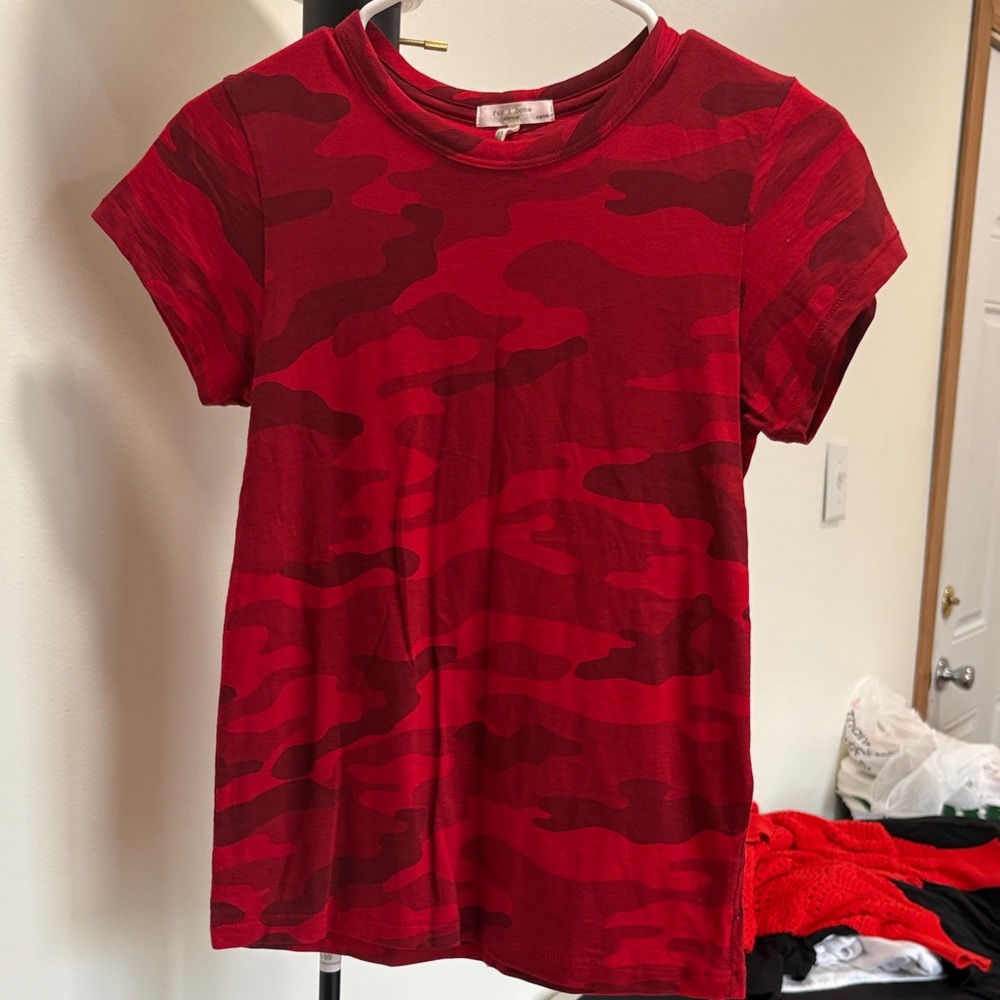 Rag & Bone Red Patterned Top